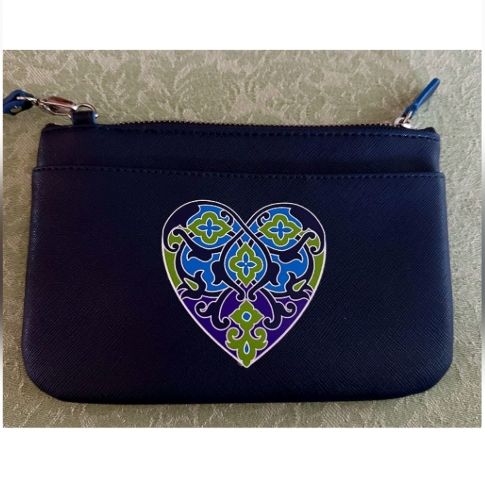 Navy Blue Heart Pattern Women's Bag - Picture 2 of 4